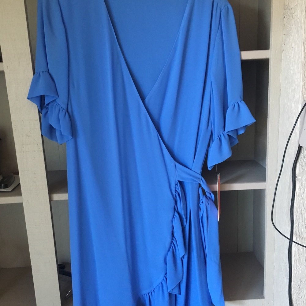 Gianni Bini Morgan wrap dress in Cerulean